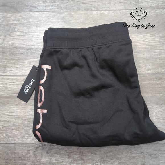 Bebe Sport Glitter Stripe Jogger Pants Size 1X - Picture 6 of 6